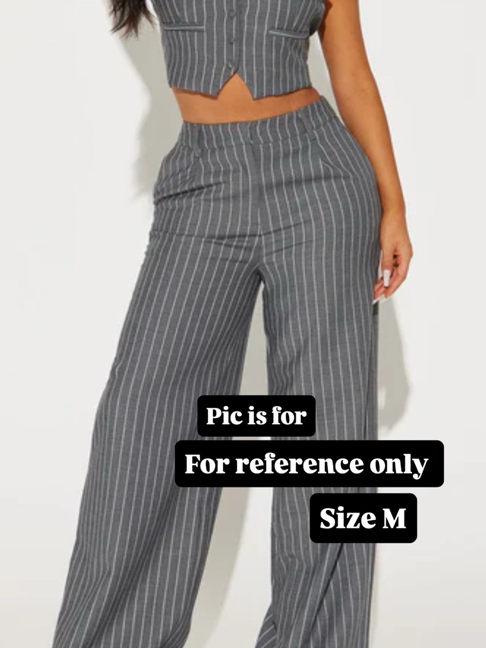 Women's Gray Pinstripe Dress Pants/Vest Suit